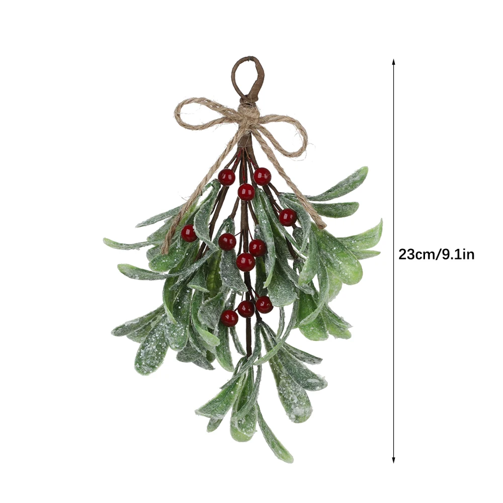 Artificial Hanging Christmas Mistletoe Holiday Home Decor 23cm Reliable Sturdy Red/White Decorative Ornament Bouquet