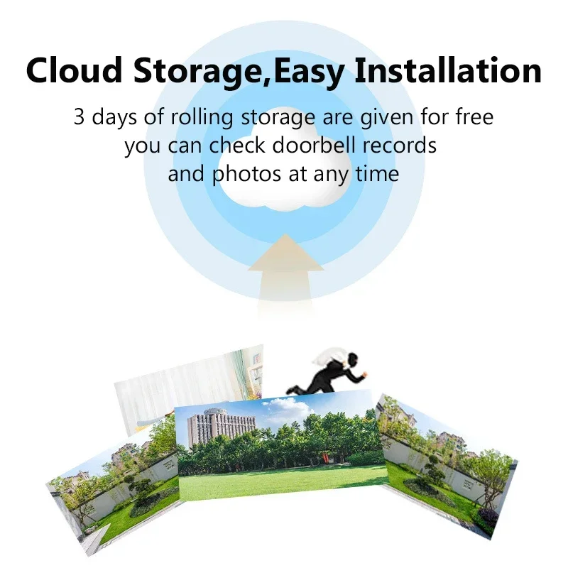 WIFI Doorbell Smart Home Wireless Phone Door Bell Camera Security Protection Video Intercom 720P IR Night Vision For Apartments