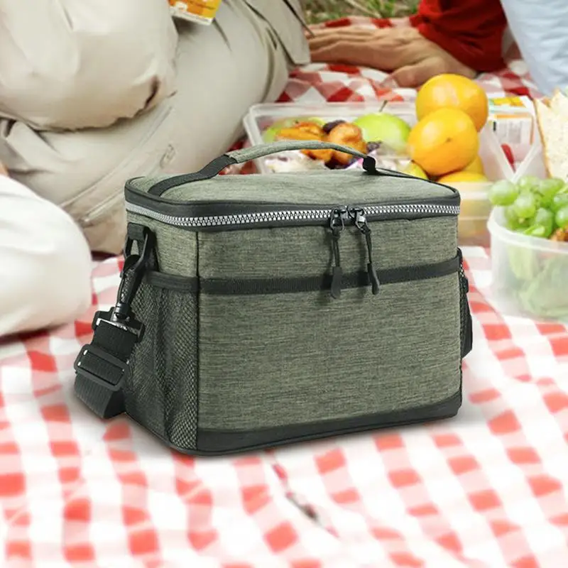 

Portable leakproof insulated bag Large capacity insulated lunch bag Outdoor refrigerated lunch bag Adjustable shoulder strap