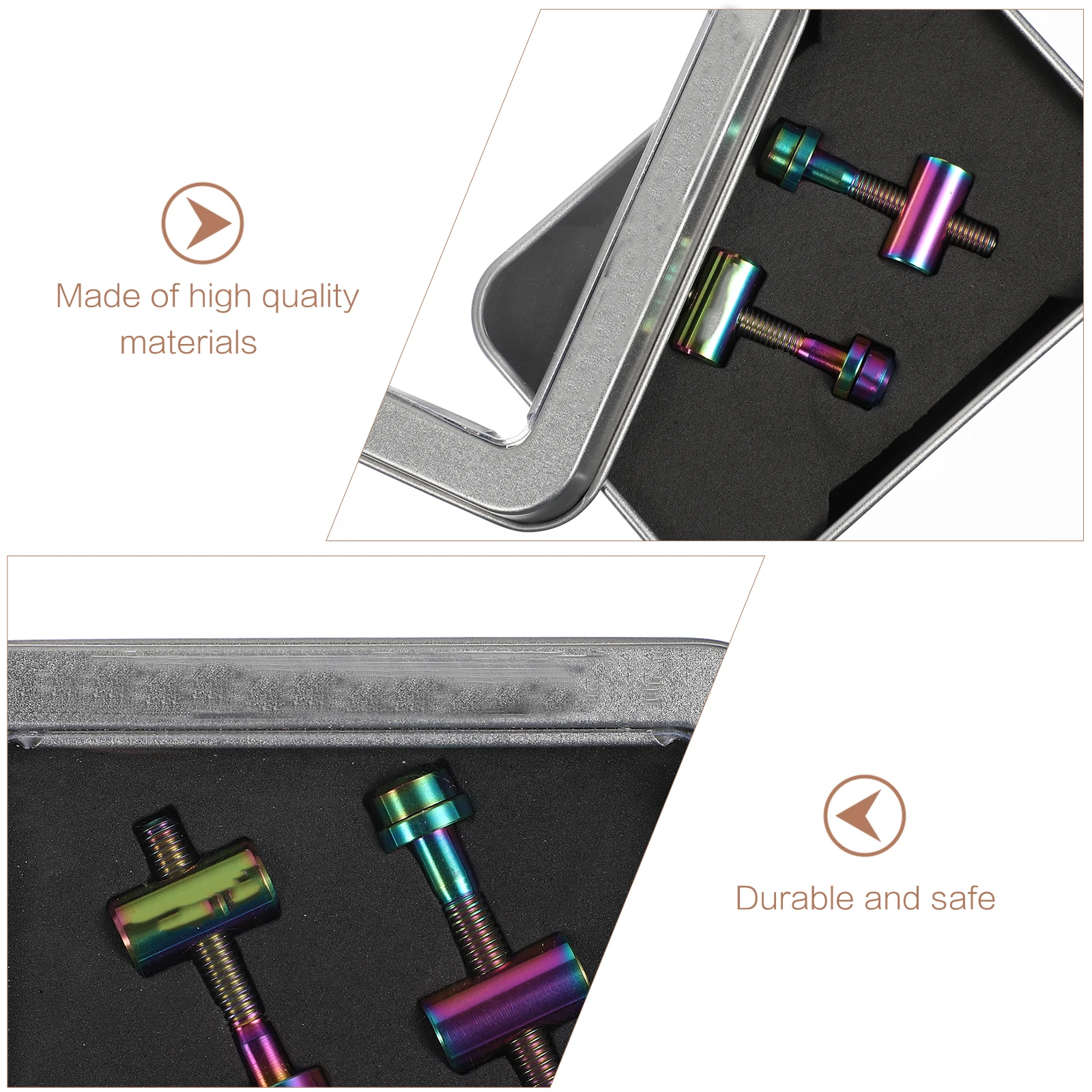 2 قطعة سبائك التيتانيوم دراجة Seatpost مسامير البراغي الثابتة دائم الدقة المواضيع مقاومة للتآكل الدراجة Seatpost البراغي الثابتة #2