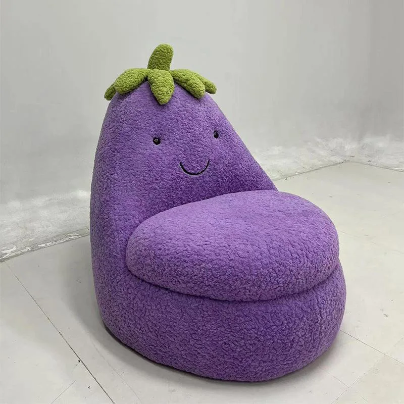 

Creative cute eggplant designer cartoon single chair living room balcony simple and modern