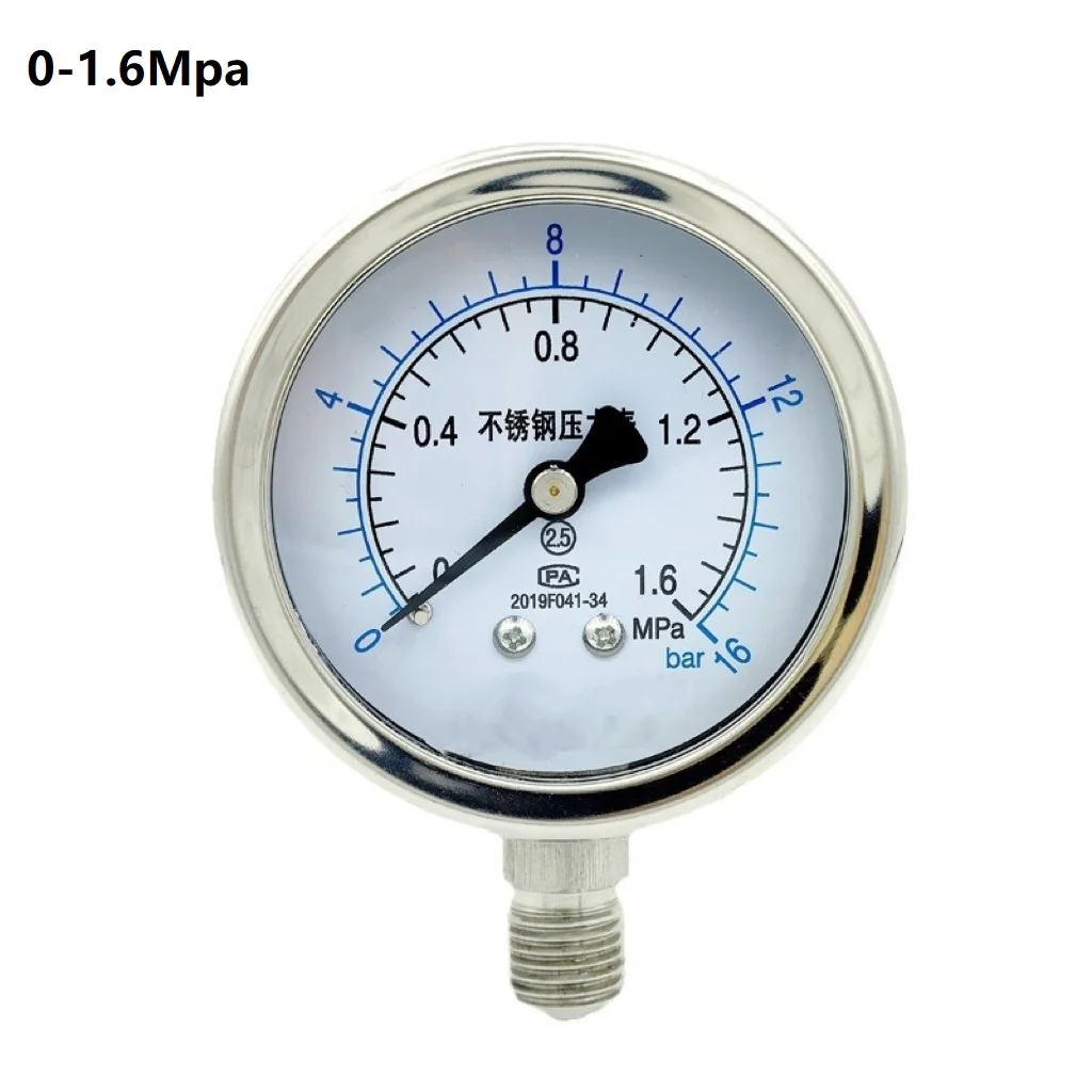 

0-1.6mpa Oil Pressure Gauge; Pressure Gauge; Vacuum Pressure Gauge; Stainless Steel Housing; Pressure Gauge;