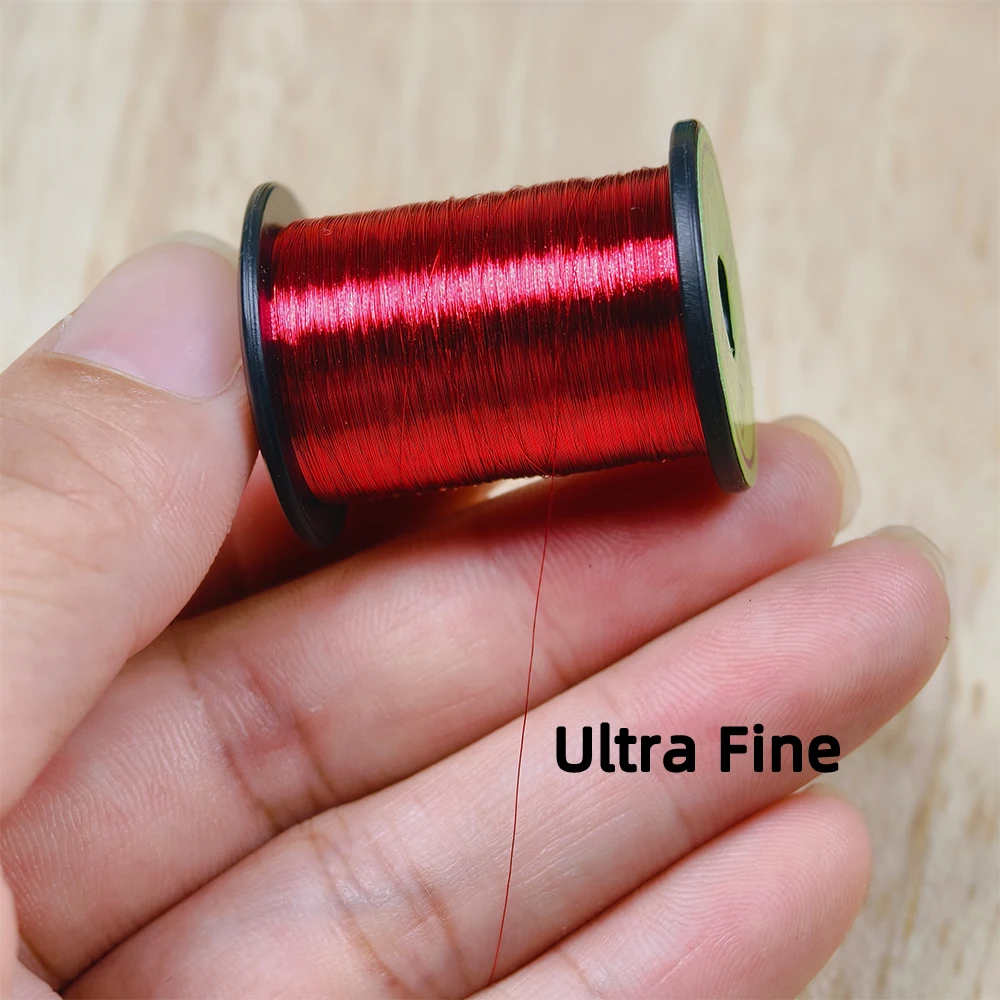 0,1 mm 60 m Kupferdraht, feiner Metalldraht, Fliegenbindematerial für Kupfer-John-Wet-Fliegen, Buzzer-Midge-Nymphen, Forellen-Angelköder – Detail 4