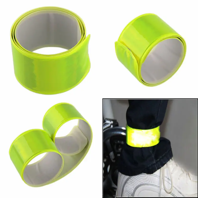 1 Pair Running Fishing Cycling Reflective Strap Night Safety Warning Reflective Material Safety Bicycle Arm Leg Reflective Tape