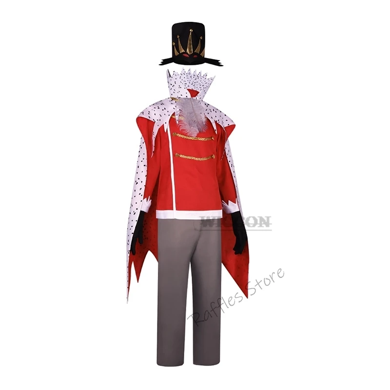 

Anime Boss Hasbin Cosplay Helluva Stolas Costume Hat Cloak Suit Uniform Halloween Party Clothes Set Adult Men Costume Hazbin