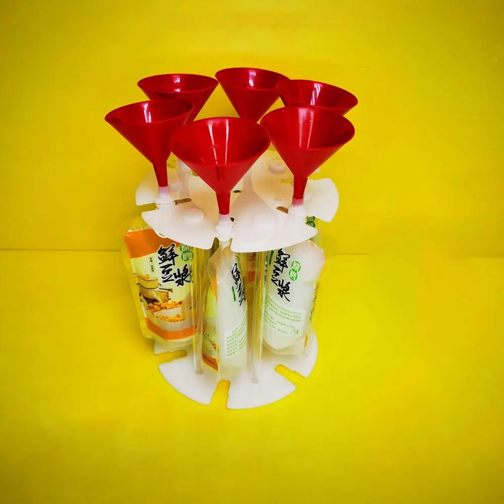 الذاتي الدائمة فوهة حقيبة ملء وتعليب قوس رف العظام حساء subpack أداة معدات حليب الصويا ملء المعدات