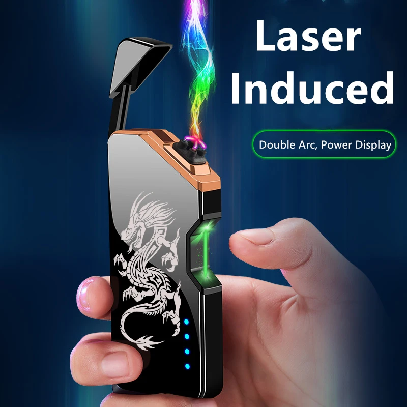 

Infrared Induction Electric Lighter Novelty Windproof USB Rechargeable Cool Gadgets Technology Smart Smoking Accessories For Men