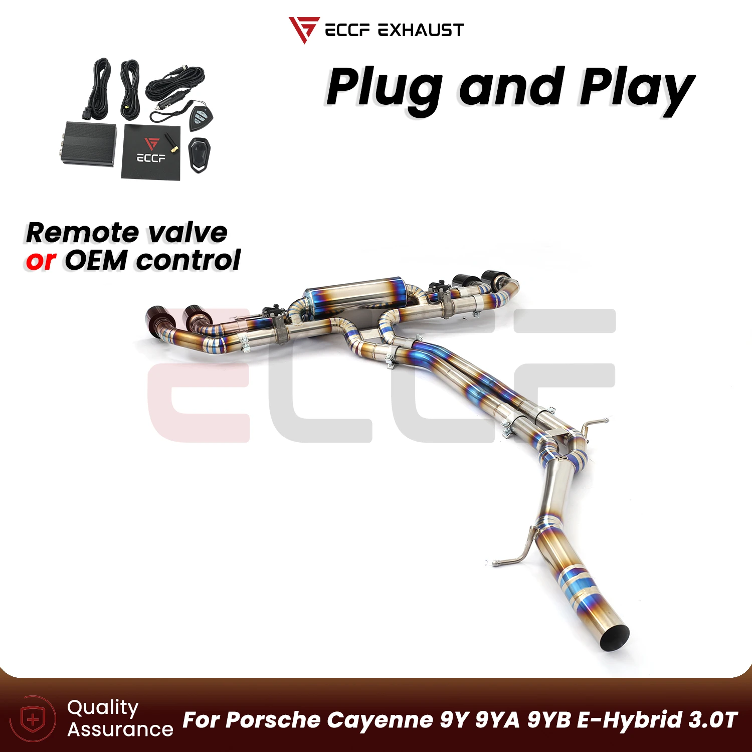

Aggressive Exhaust Sound Titanium Catback Exhaust System For Porsche Cayenne 9Y 9YA 9YB E-Hybrid 3.0T Performance Upgrade