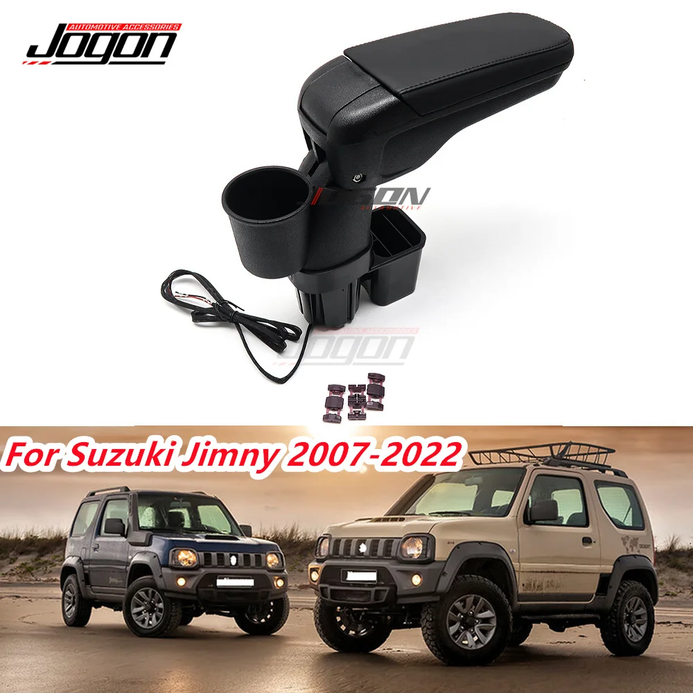 Car Central Armrest Box Punch-Free Central Console Armrest Box Storage Box For Suzuki Jimny Sierra 2007-2022 Interior Accessory