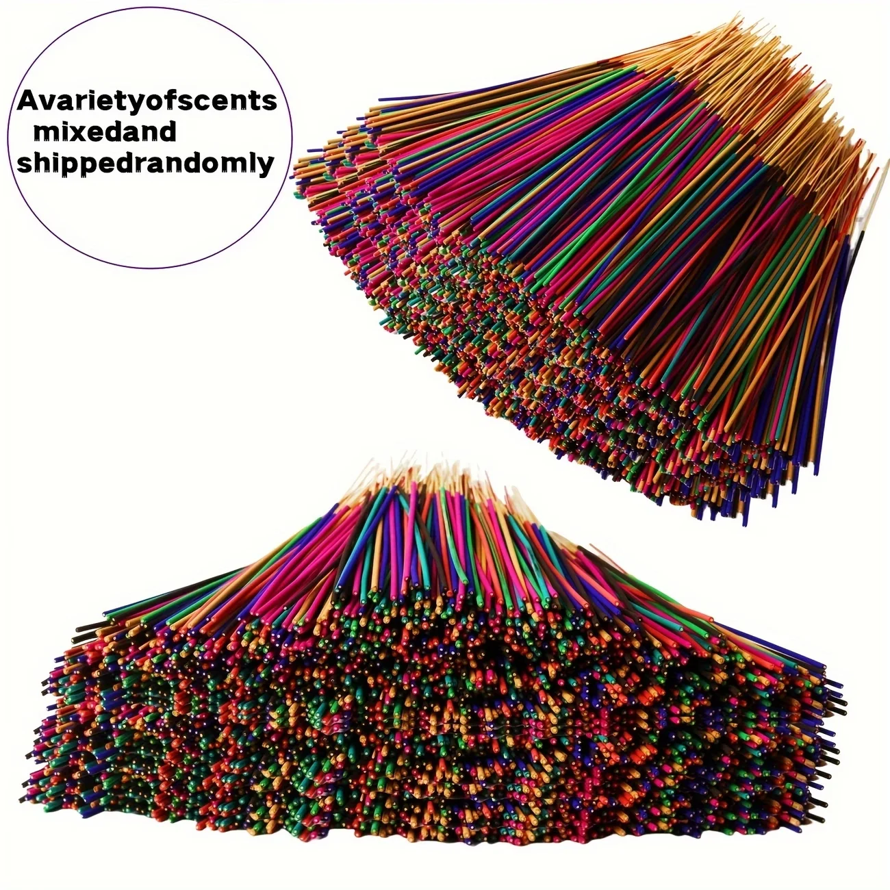 Wholesale Mixed Aromatherapy Sticks, Made from a Combination of Clove, Violet, Pear, Musk, Indian Incense, Strawberry, Watermelon, Cantaloupe, Snow Pear, Cherry, Peach, Etc., Suitable for Home Yoga, Fitness, Meditation, and Outdoor Use Extended Sizes, Wholesale Bulk Packaging