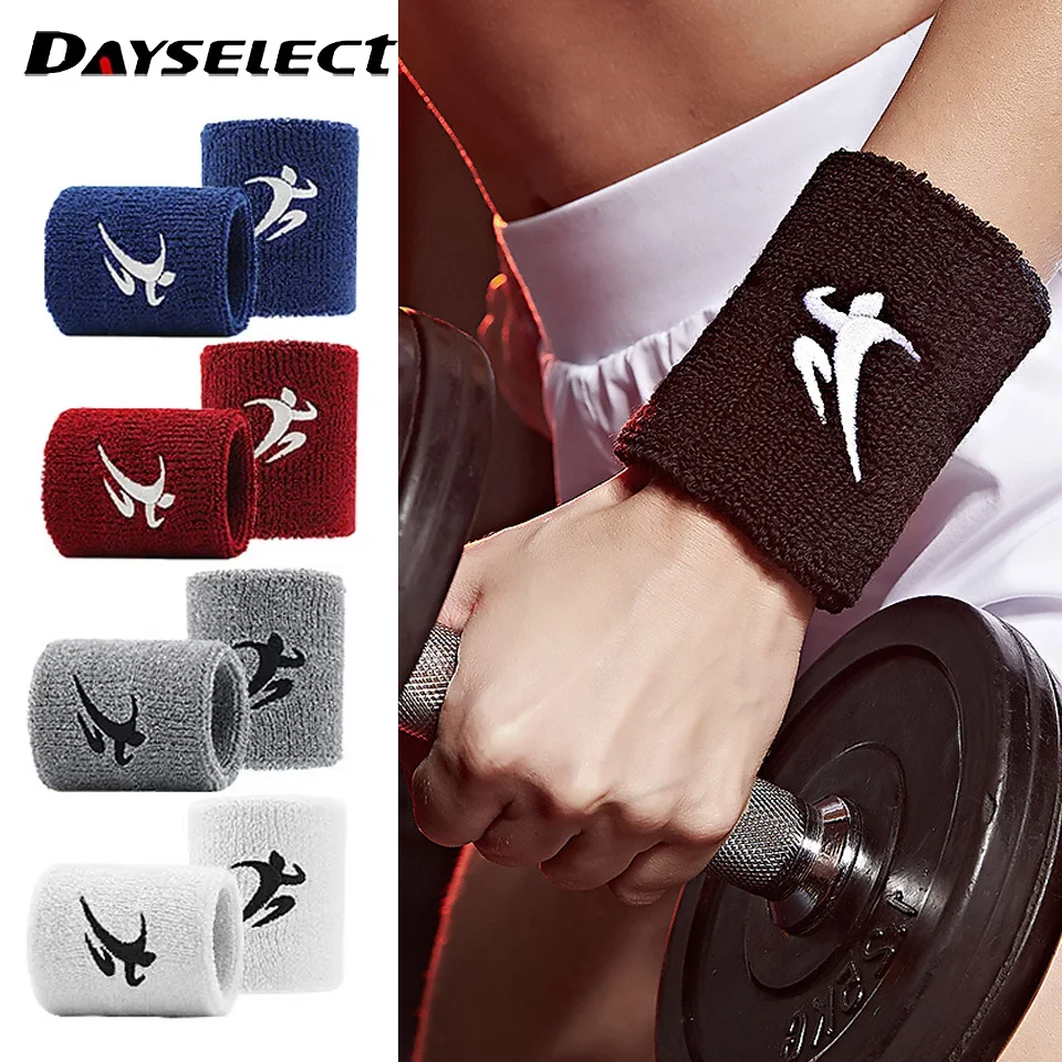 Sports Wristband Breathable Moisture Wicking Double Sided Terry Loop Design Basketball Tennis Badminton Cycling Fitness Unisex