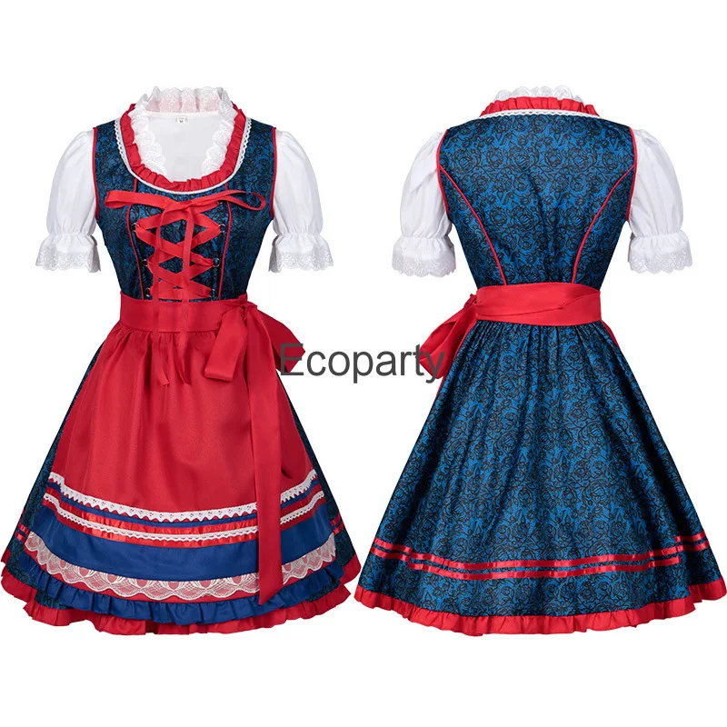 Costumes de cosplay de femme de chambre pour filles, robes de festival bavaroises traditionnelles, bière de carnaval d'Halloween, Allemagne Oktoberfest, 2023