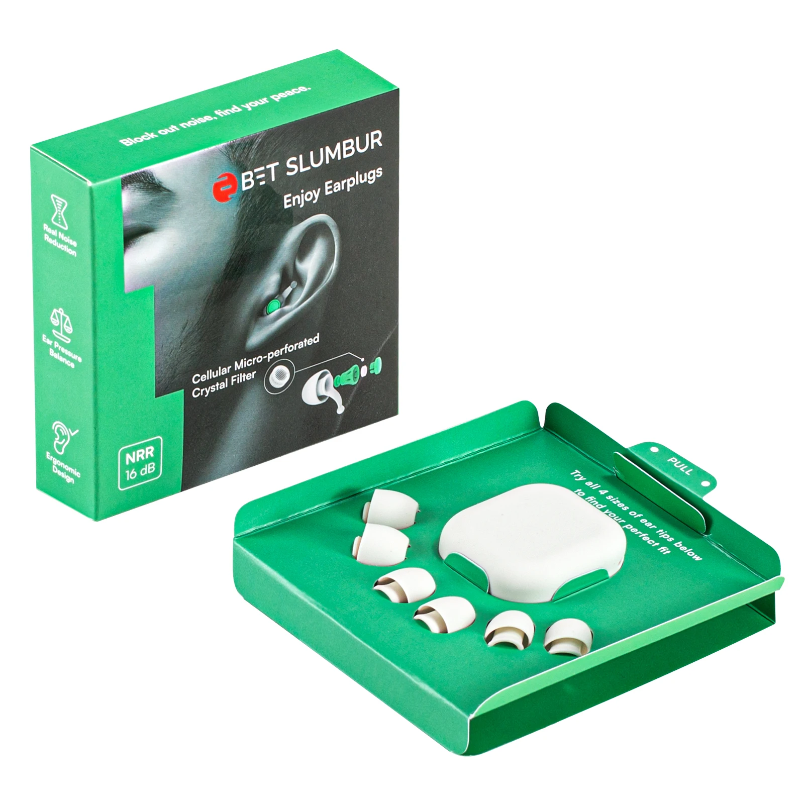 BET SLUMBUR Earplugs for Sleep Anti-noise Sleeping Earplugs Set Noise Reduction Earplugs Loop