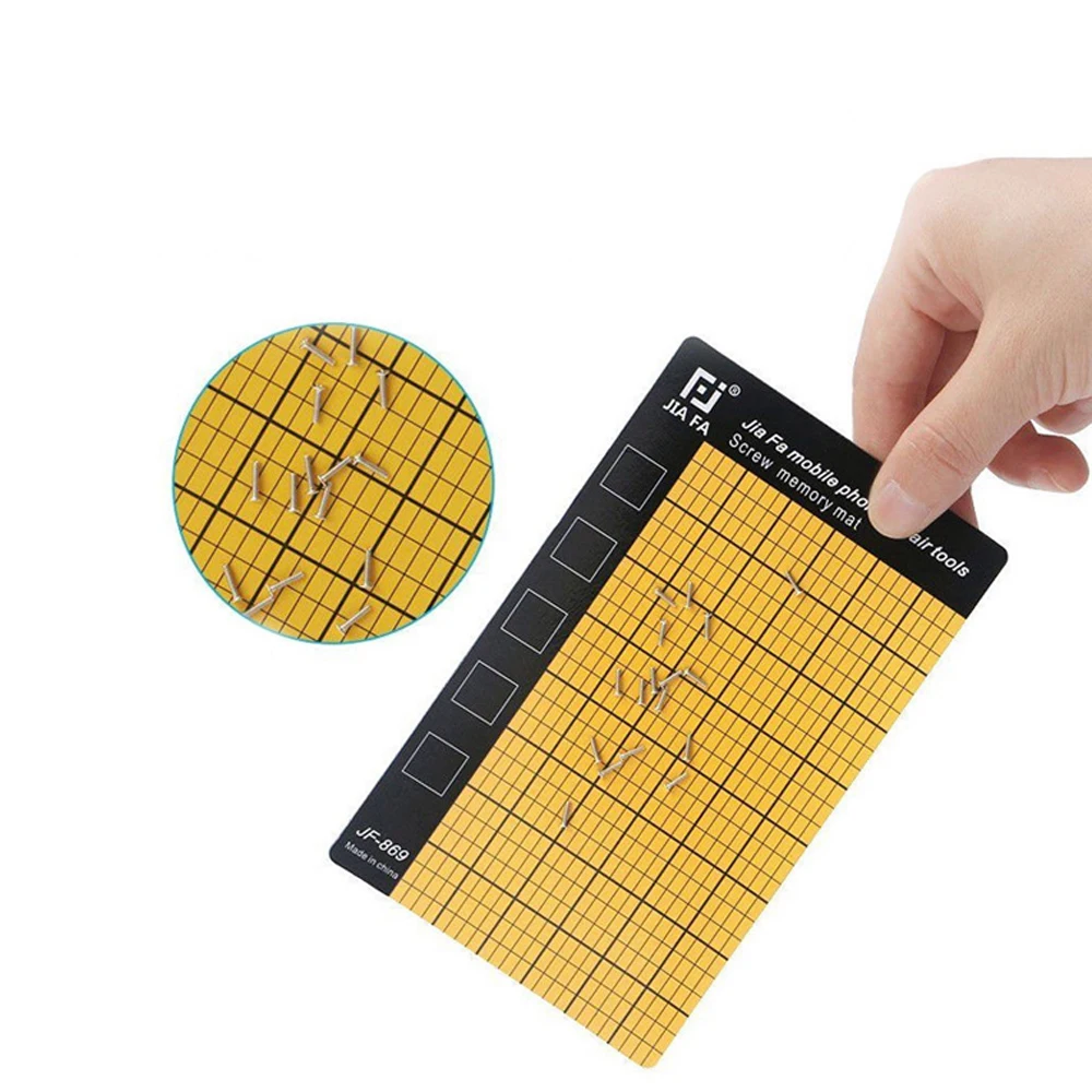 Magnetic Screw Memory Mat Mini Chart Work Pad For Little Small Screws Holds Repair Tools 5.7x3.5inch Magnetic Screw Mat Durable