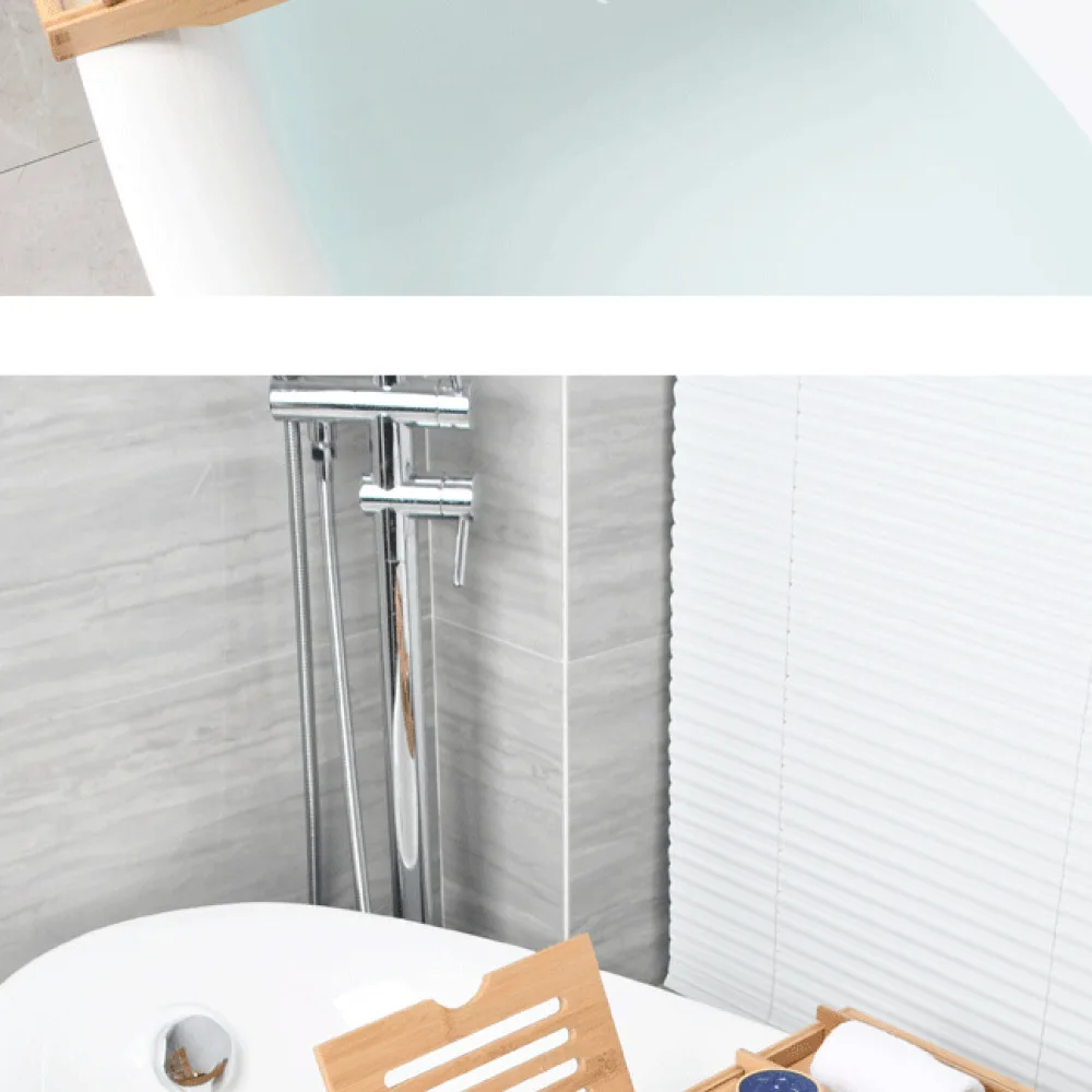modern-bamboo-bathtub-tray-adjustable-bath-caddy-shelf-organizer-luxury-bathroom-storage-rack-waterproof-tub-phone-stand