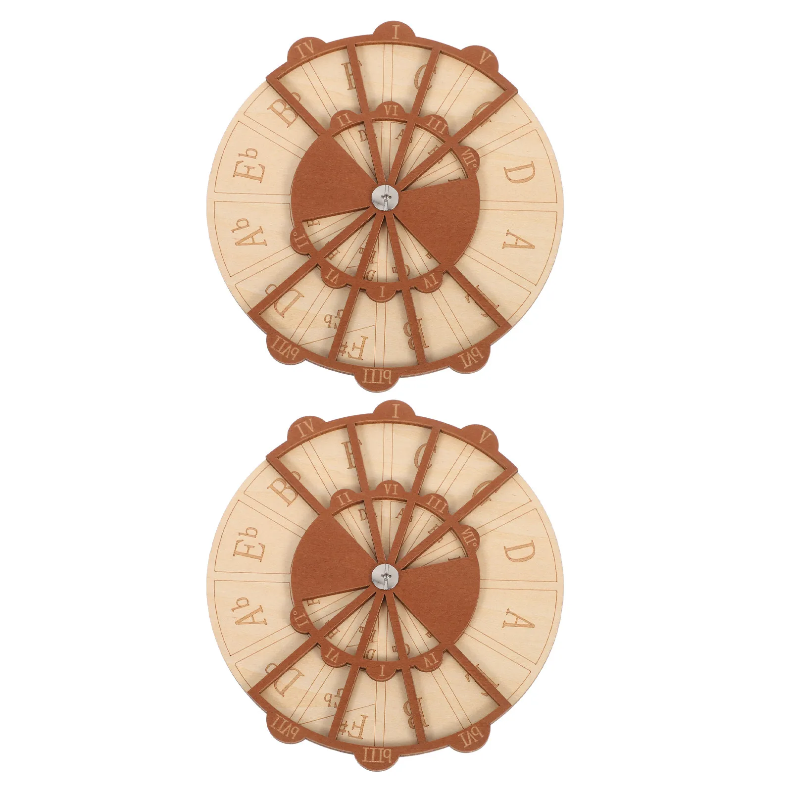 2Pcs Circle of Fifths Wheel Wooden Melody Tool Music Theory Trainer Guitar Learning Aid Portable Piano Composition view 4
