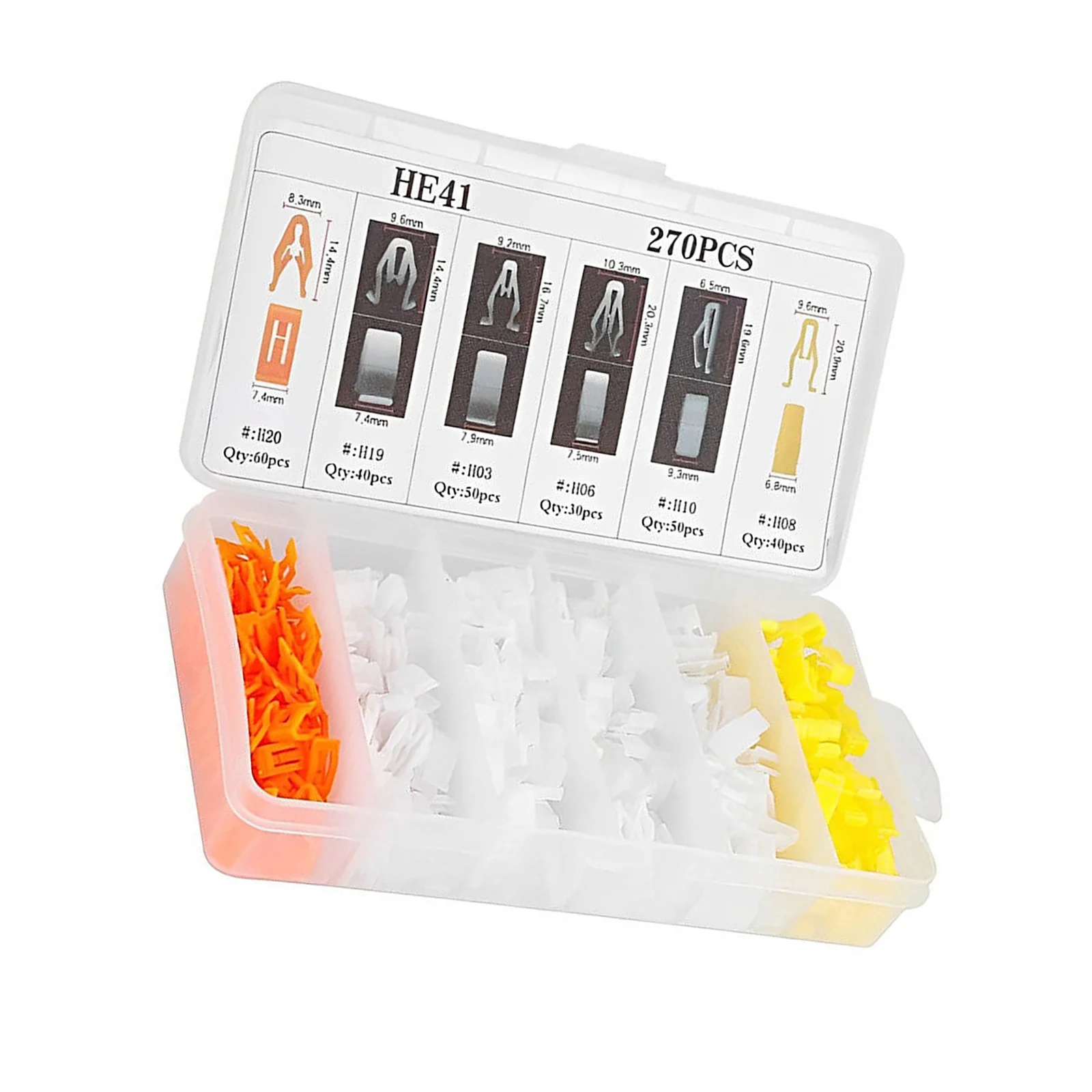 270Pcs/Set Car Plastic Fastener Clip For Dashboard DVD CD Console Panel Trim Universal Dash Retainer Clips Auto Accessories