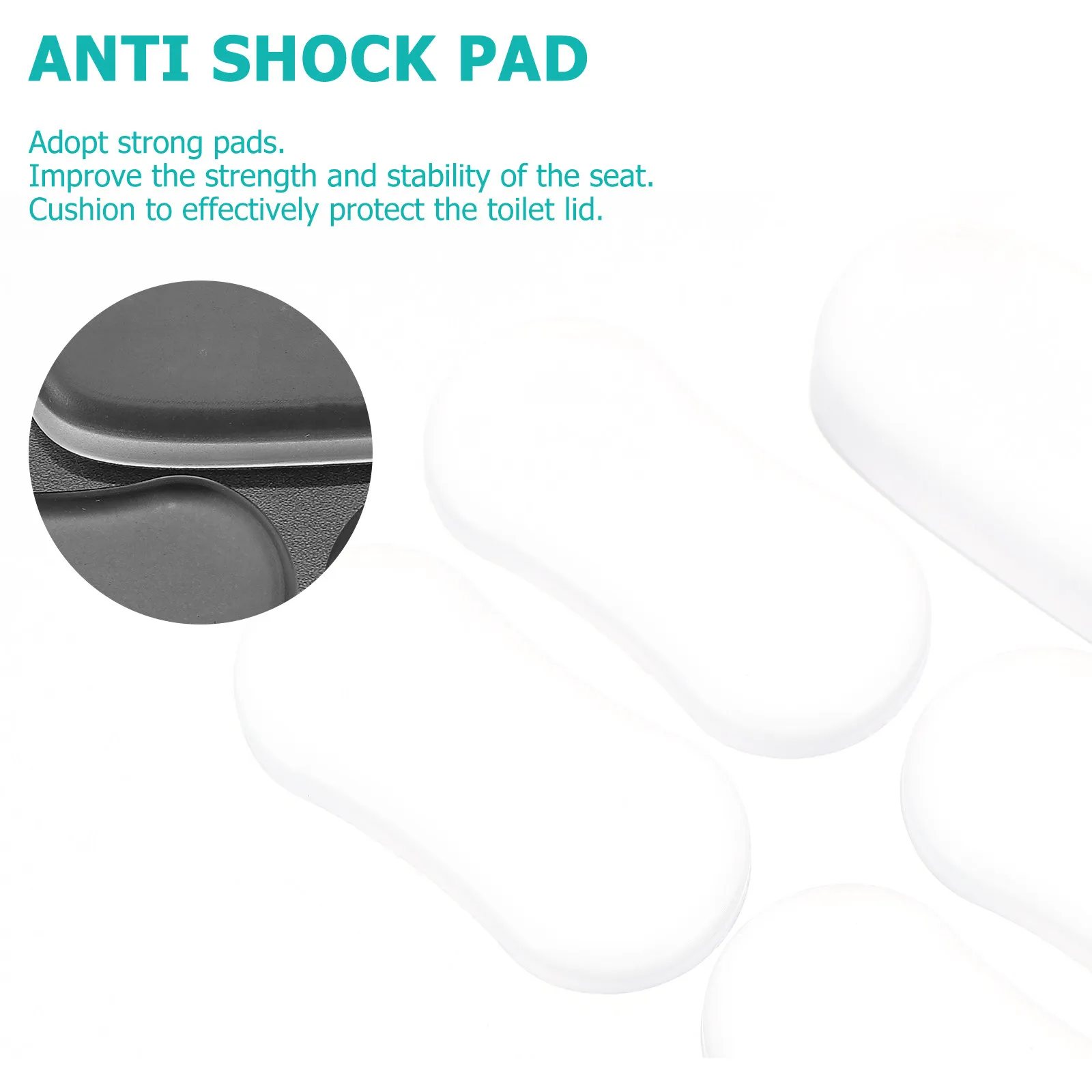 15Pcs Toilet Lid Buffer Pads Silent Self-Adhesive Non-Slip Cushioning Bumpers Home Toilet Cover Gaskets Protective Noise