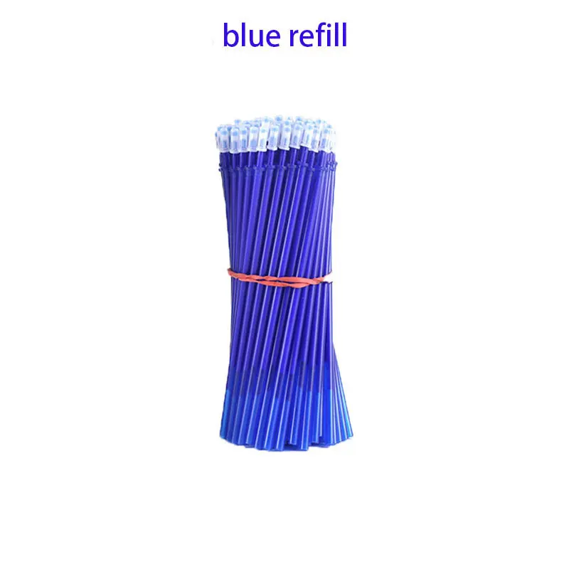 30/50/80/100 Teile/los 0,5mm Gel Stift Löschbaren Stift Refill Stange Set Blau Schwarz tinte Shool Waschbar Griff Schreiben Schreibwaren
