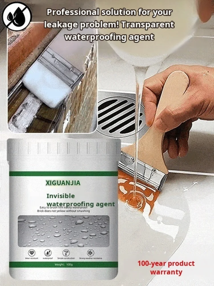 투명한 방수 접착제 Waterproof Coating Bathroom Waterproofing Agent Exterior Wall Leakage Repair Warranty Indoor outdoor Wall