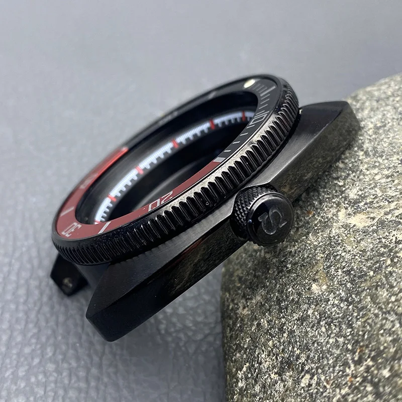 Mod 6105 6309 Custodia per tartaruga abalone Corona a 3.0 Adatto al movimento NH35 NH36 Cassa per orologio con cover posteriore trasparente in vetro zaffiro