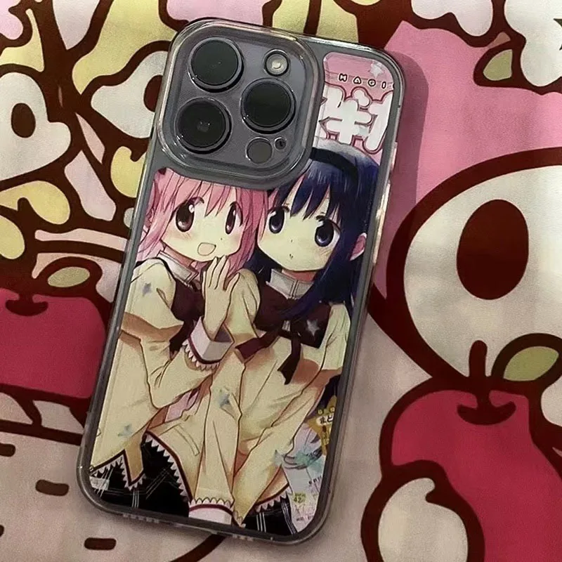 اليابانية لطيف أنيمي فتاة آيفون القضية آيفون 17 16 15 14 13 12 11 برو ماكس XR XS ماكس 7 8 زائد MINI INS غطاء مطاط السيليكون #3