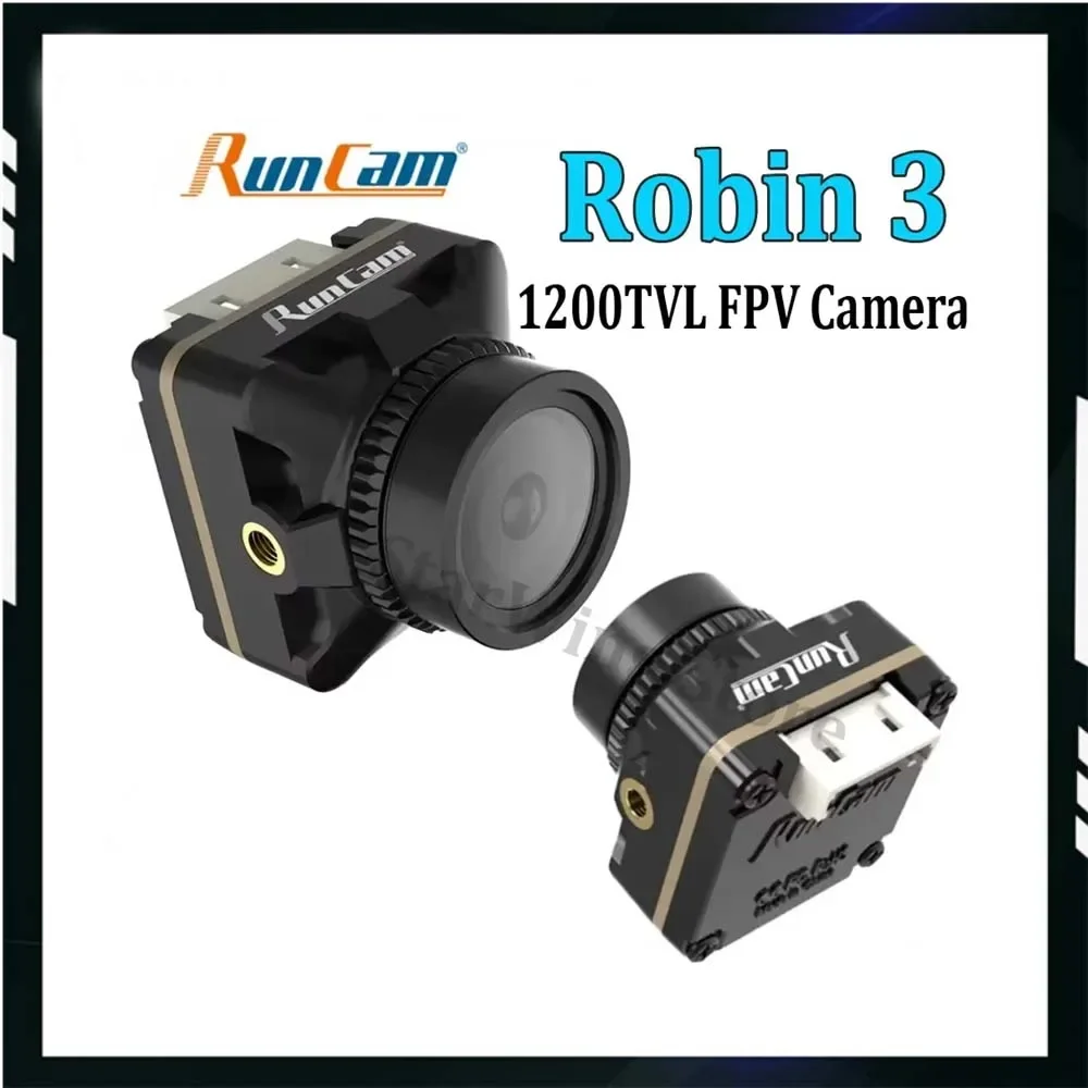 RunCam Robin 3 1200TVL FPV カメラ DC 5-23V 画面比率 4:3 5.3g 19*19*19mm RC FPV レーシングドローン クアッドコプターモデル用