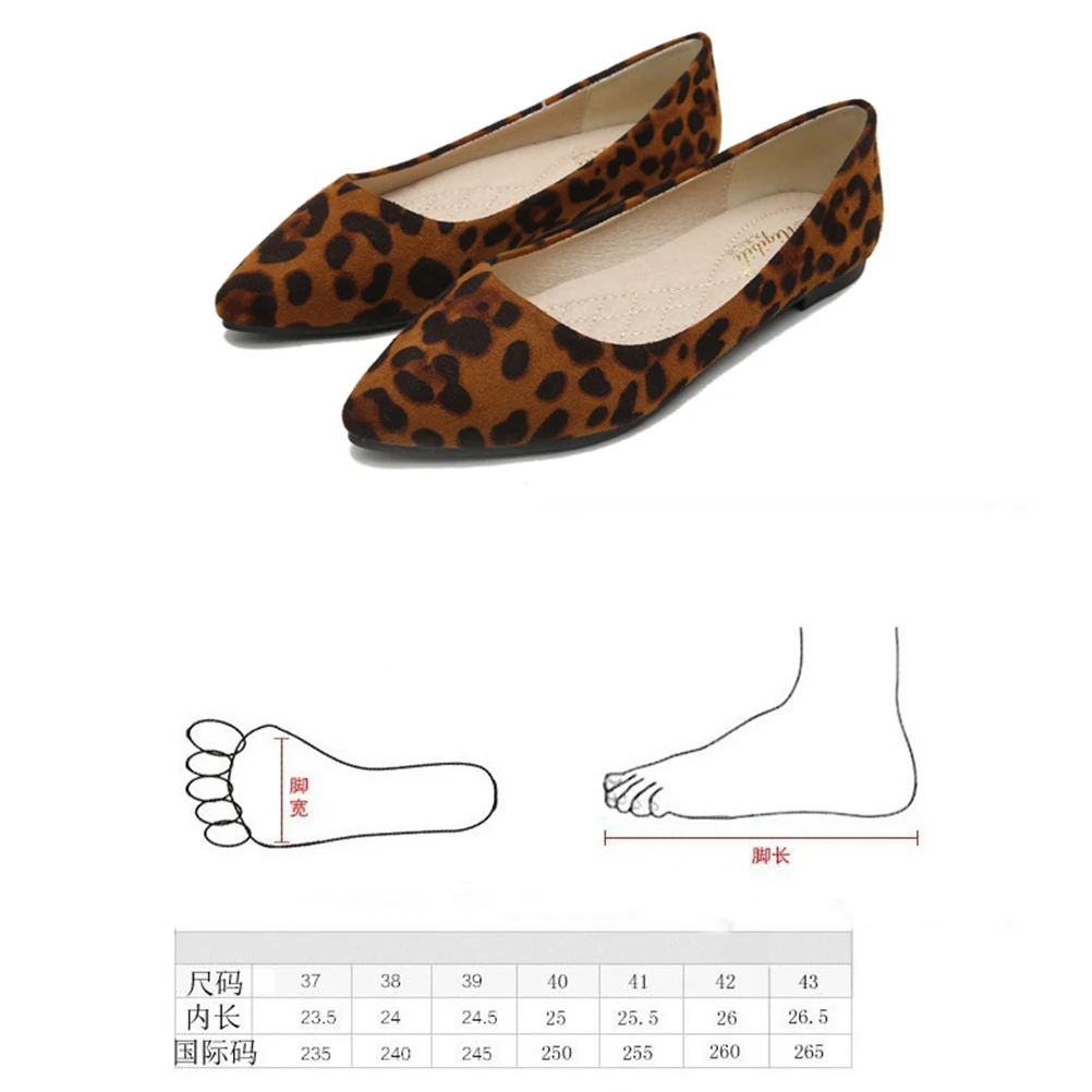 

Leopard Print Flat Heel Pointed Toe Shoes for Ladies Comfortable Breathable Professional Casual Wear Women Fashion