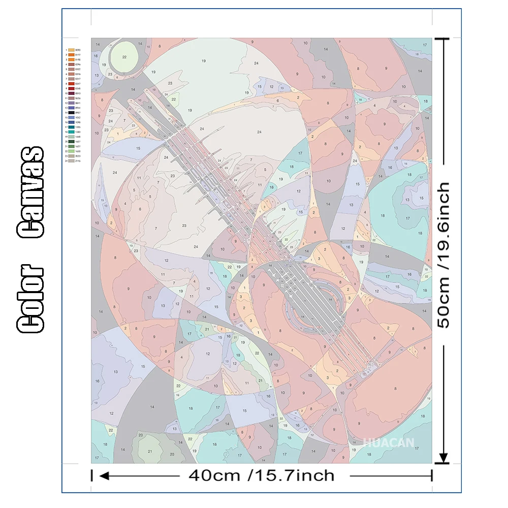 HUACAN kolorowanie według numerów krajobraz abstrakcyjny dla dorosłych DIY prezent artystyczny obraz olejny zestawy kwiatowe dekoracja wnętrz 40x50cm