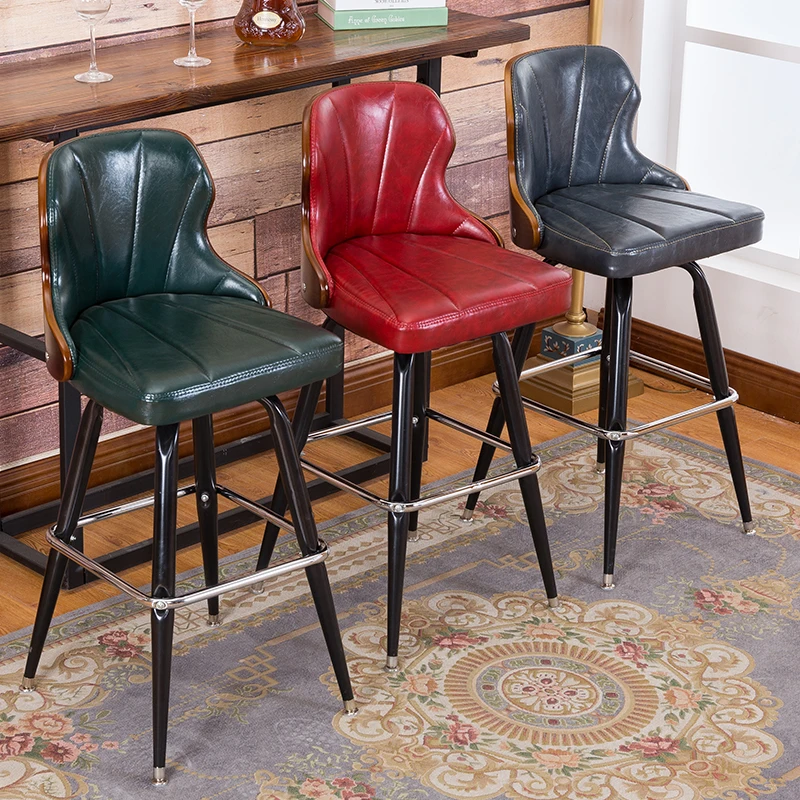 

Stool Backrest Bar Chairs Aesthetic Kitchen Swivel Outdoor Events Restaurant Elegent Design Sgabello Cucina Kitchen Furniture
