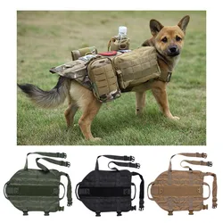 Tactical Dog Harness Working Hunting Vest Military K9 Water Resistant Harness Large and Medium Dog Outdoor Protective Clothing