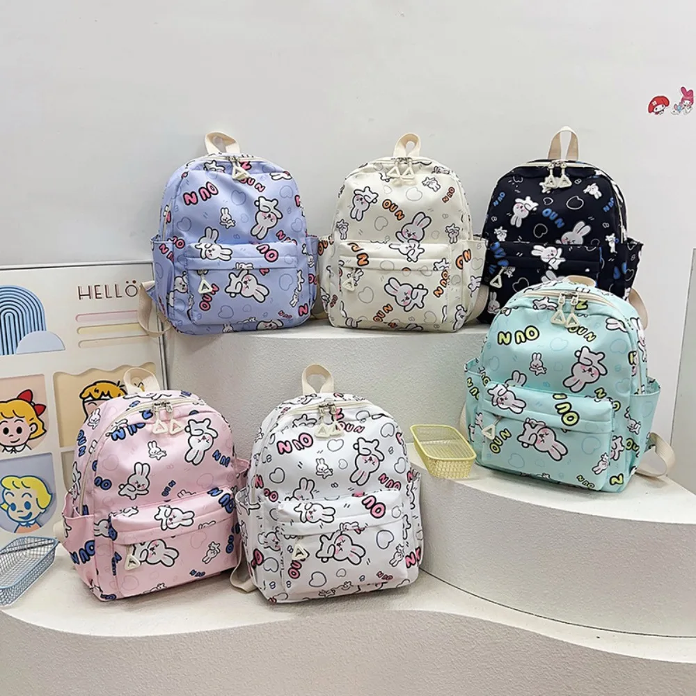 

Cartoon Rabbit Pattern Backpack Multi Functional Gift Single Shoulder Bag Large Capacity Waterproof Book Bag Girl