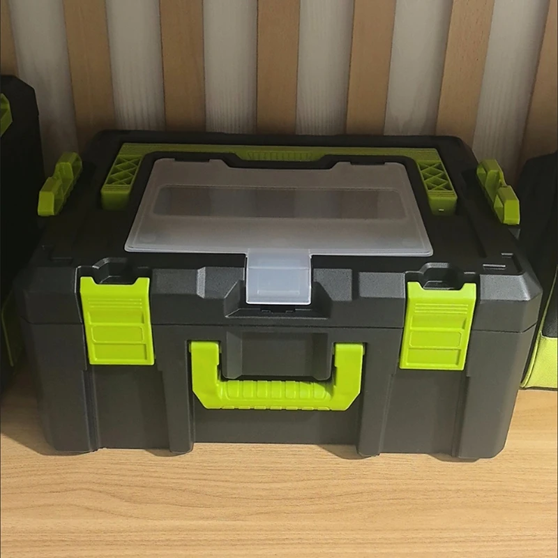 Stackable Toolbox Multi-functional Combination Case Portable Household Electric Tools Storage Boxes Hardware Tools Organizer
