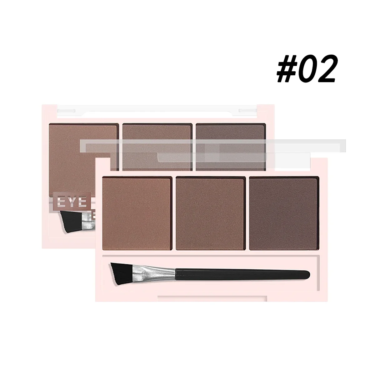 3-Color Brow Powder Set With Brush Waterproof Long-lasting Color-resistant Versatile Contour Makeup Set Three-dimensional