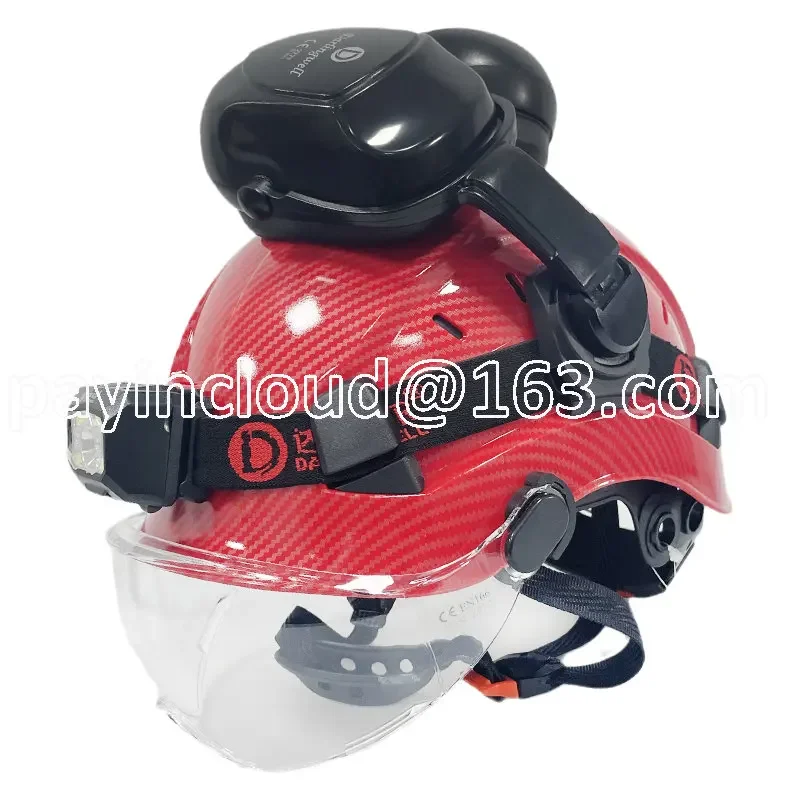 Eye Protection, Construction Site Safety Helmet, Multi-function Set,Lighting, LED Headlamps, High-altitude Work Printing