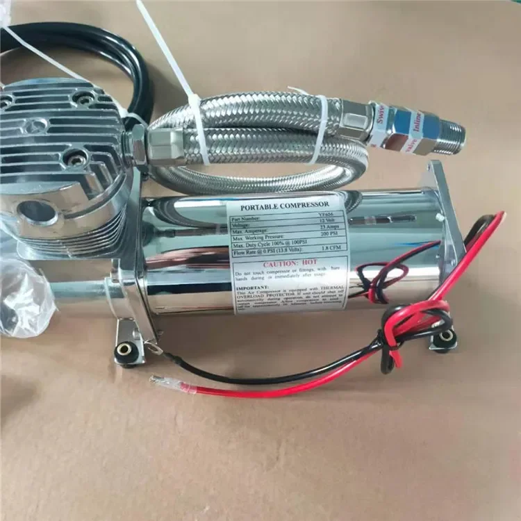 تعليق ركوب الهواء في المخزون هونغ كونغ يوروي YF6373 مضخة 12 فولت VIAIR 98C فضي 130 رطل لكل بوصة مربعة ضاغط صغير للدراجة النارية