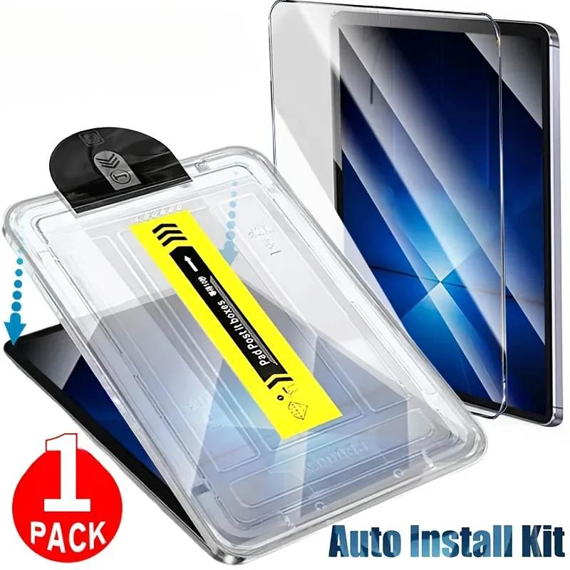 

1 Pack Tempered Glass Screen Protector for iPad A16 2025 Air 11 Pro 13 10th Generation 10.9 Inch Auto Installation Tool HD Film
