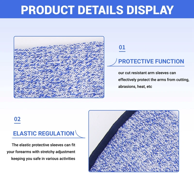 ZIZI 4 Pair Cut And Burn Resistant Sleeves Arm Protection Sleeves Forearm Protectors For Thin Skin And Bruising 30Cm