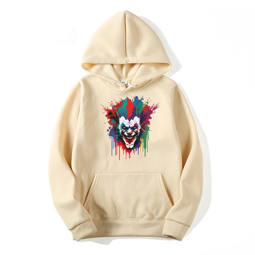 Sudadera con capucha para hombre y mujer sudadera de lana con gotham joker smiley estampado hip-hop streetwear otoño novedades p