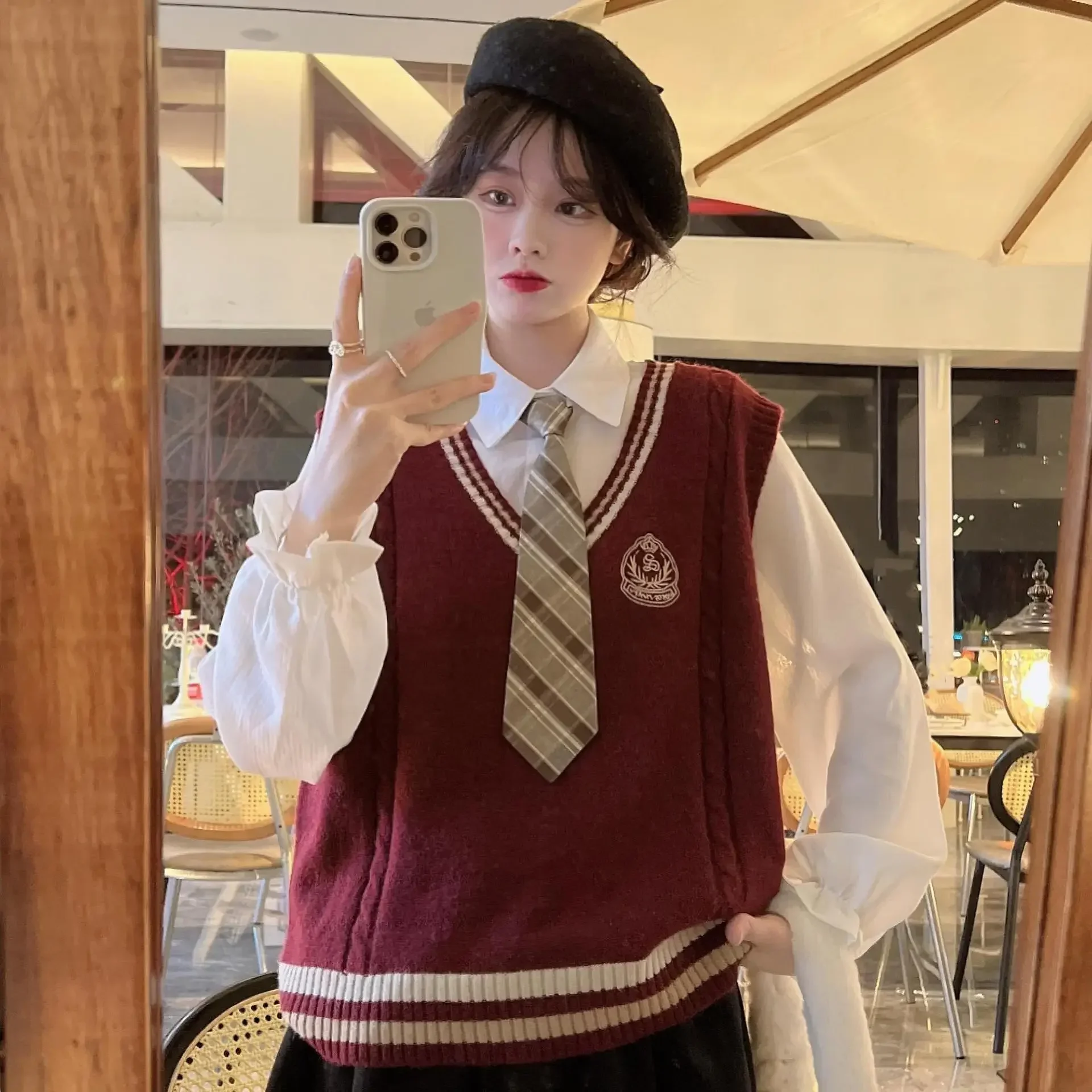 Uniforme scolastica Jk per ragazze Maglione stile giapponese Autunno e inverno Maglione lavorato a maglia in cotone Cardigan Multicolor COS Abbigliamento da donna