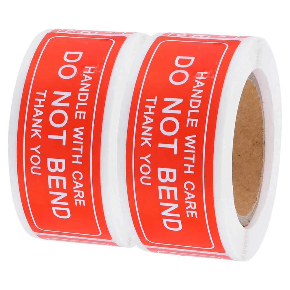 

2 Rolls Fragile Stickers Self Adhesive Warning Labels for Packaging Shipping Vibrant Colors Clear Text Practical Longlasting H