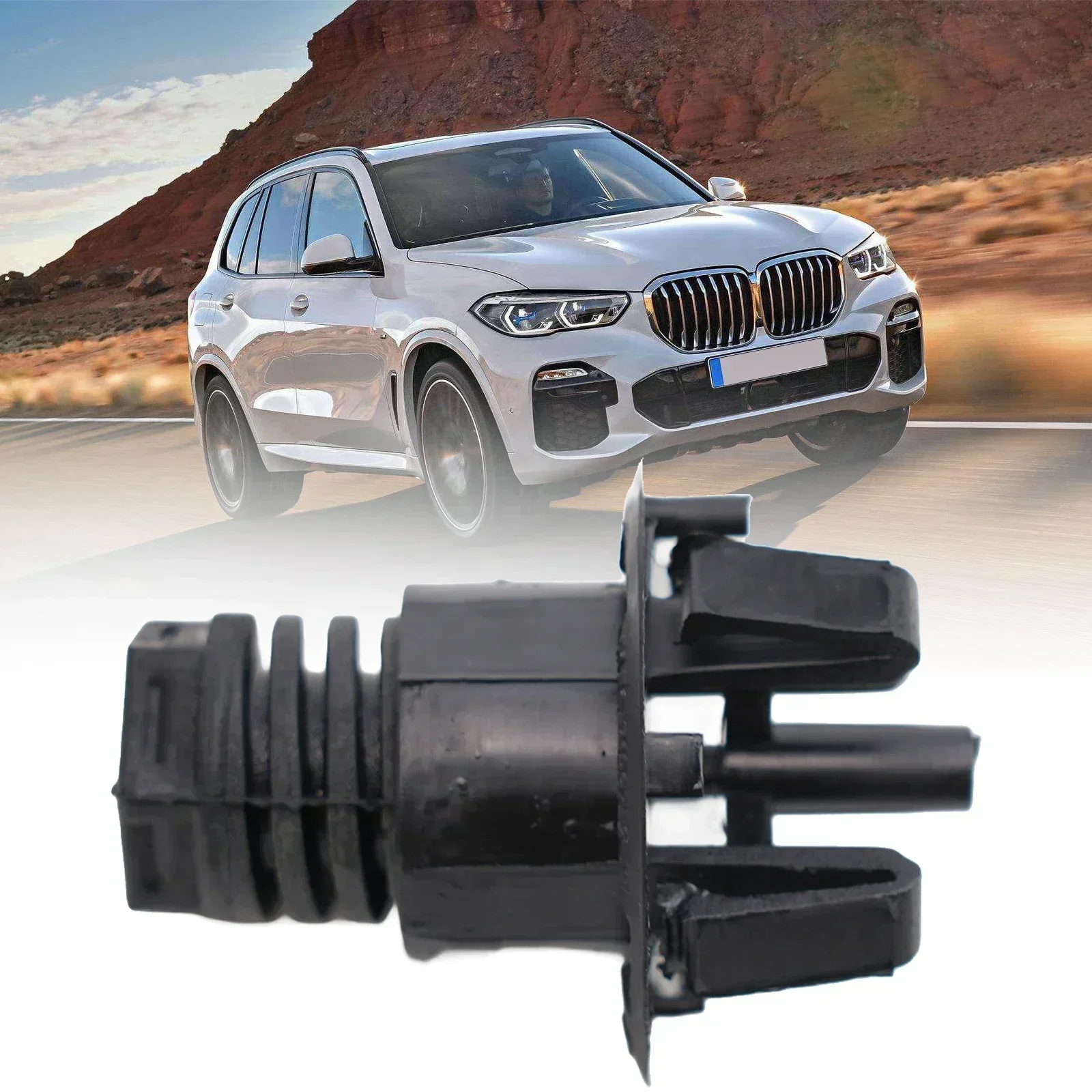 Front Rubber Buffer 51767183752 7183752 Adjuster Repair Part Bonnet Hood Slam Direct Replacement Rubber+Plastic
