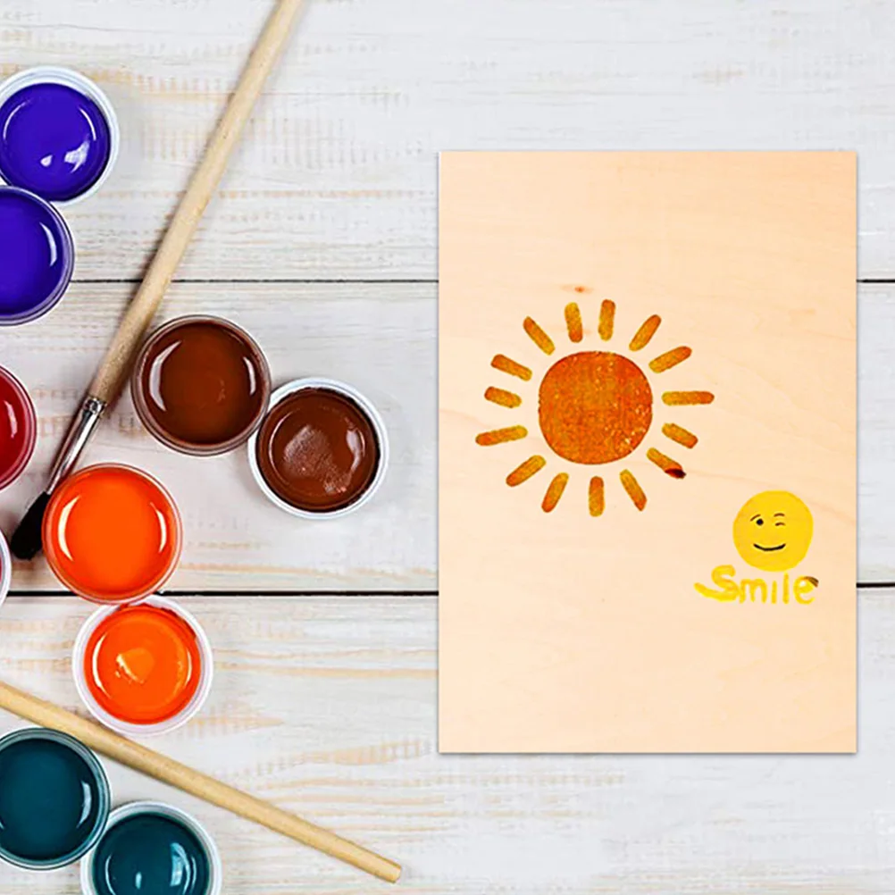 

10Pcs DIY Wooden Planks Unpainted Wood Boards for Crafts Painting Carving Home Decoration Use Basswood Sheets Wood Boards