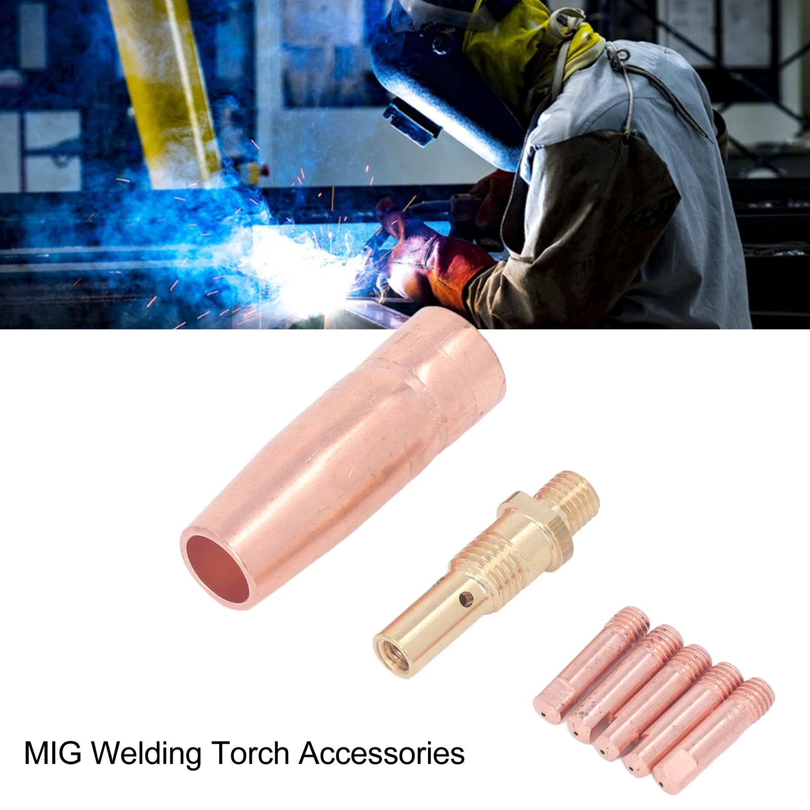 

Детали сварочной горелки MIG 0,8 мм, газовое сопло, диффузор, контактные наконечники, замена для Magnum 100L K530 Series