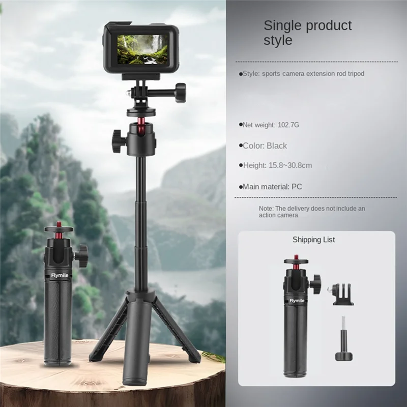 ABDE-Flymile مناسبة ل POCKET3 تمديد القطب ترايبود العمل 5Pro تمديد Selfie عصا قوس X4 الملحقات