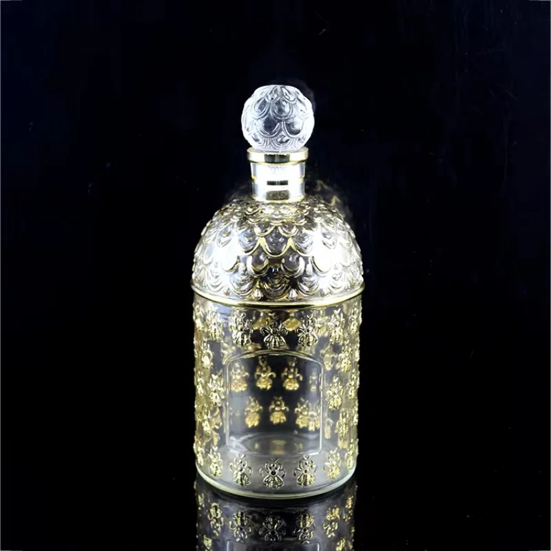 Crystal Glass Perfume Bottle Cactus Vase New Design Animal Engraved 1000ml Gold Accent Trendy Holiday Home Decor