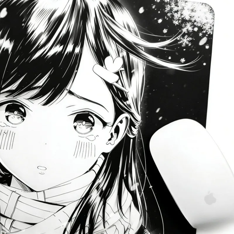 Tempered Glass Mouse Pads Customized Kuroha Anime Personalised Large Size Desk Pad for PC FPS E-Sports Gaming Mouse Pad Gifts