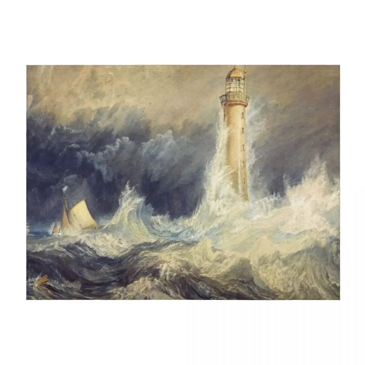 

Joseph Mallord William Turner Bell Rock Lighthouse Throw Blanket Thermal Soft Sofa Luxury Thicken Blankets