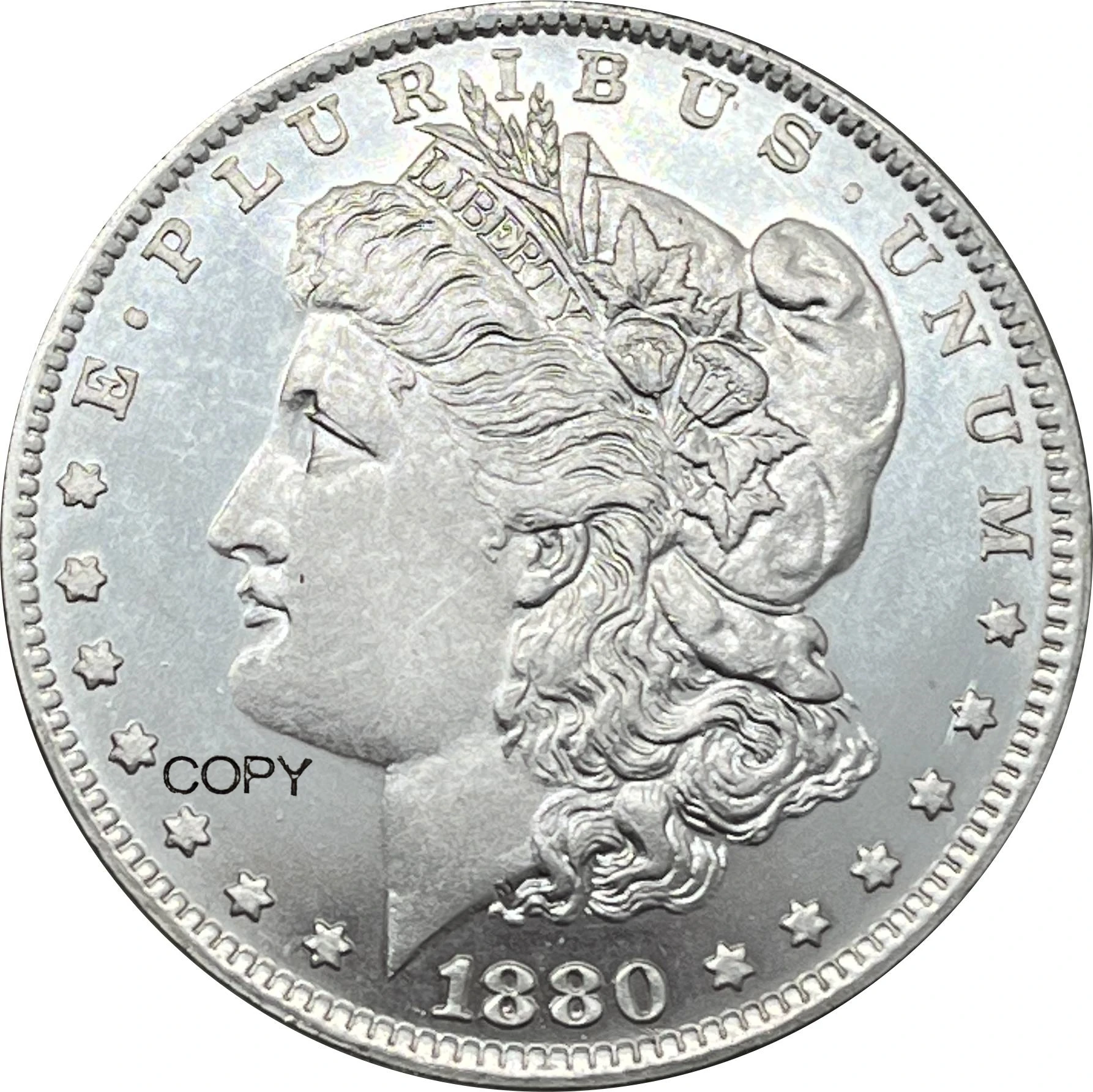 1 доллар сша 1880 с, морган, посеребренная американская копия, памятная монета сша, 2 мировая война, монета свободы, коллекционные монеты