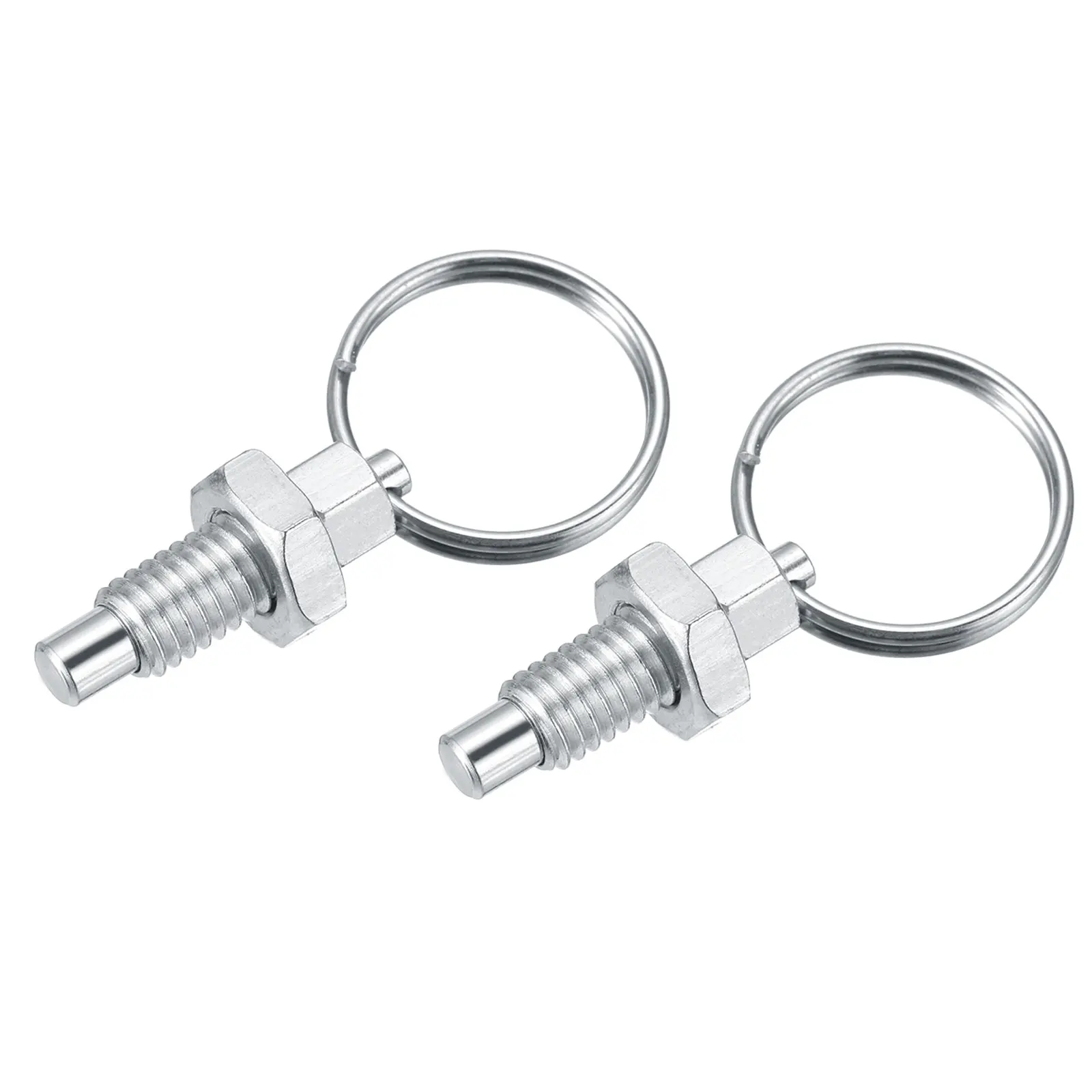 2/4Pcs Spring Plunger with Pull Ring M6 M8 M10 M12 M16 Stainless Steel Indexing Retractable Spring Manual Plungers for Cabinet